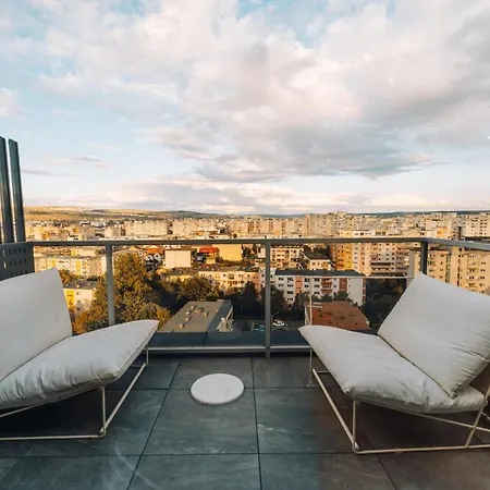 Apartmán Skyline Penthouse Terasa 22 M Parcare 5 Min Piata Unirii Targul De Craciun *