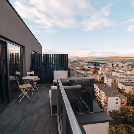 Skyline Penthouse Terasa 22 M Parcare 5 Min Piata Unirii Targul De Craciun Apartmán Kluž